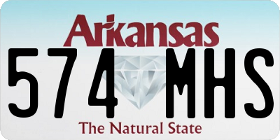 AR license plate 574MHS