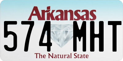 AR license plate 574MHT