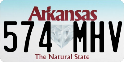 AR license plate 574MHV