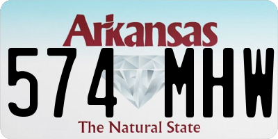 AR license plate 574MHW