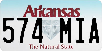 AR license plate 574MIA