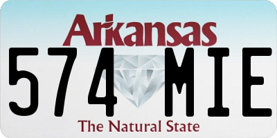 AR license plate 574MIE