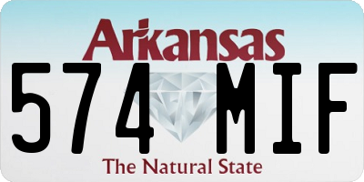 AR license plate 574MIF