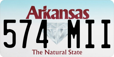 AR license plate 574MII