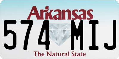 AR license plate 574MIJ