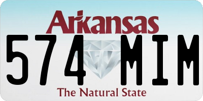 AR license plate 574MIM