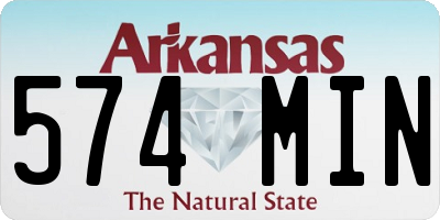 AR license plate 574MIN