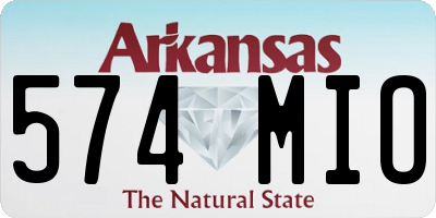 AR license plate 574MIO