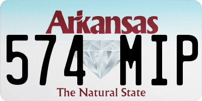 AR license plate 574MIP