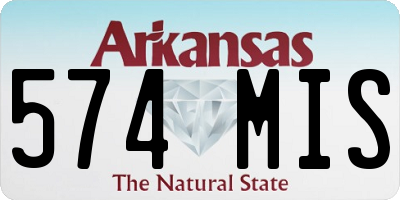 AR license plate 574MIS