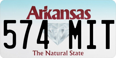 AR license plate 574MIT