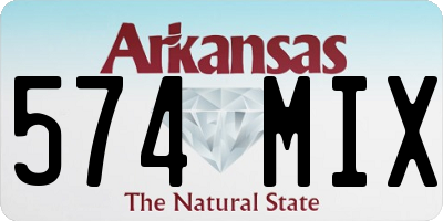 AR license plate 574MIX