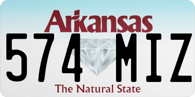 AR license plate 574MIZ