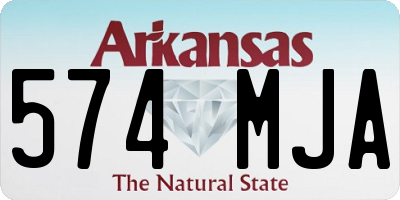 AR license plate 574MJA