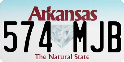 AR license plate 574MJB