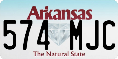 AR license plate 574MJC