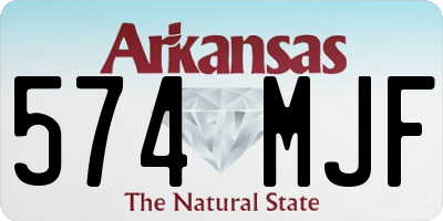 AR license plate 574MJF
