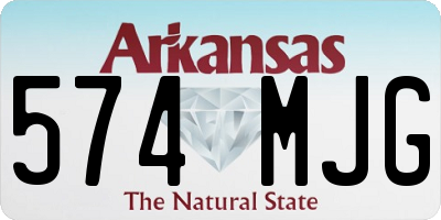 AR license plate 574MJG