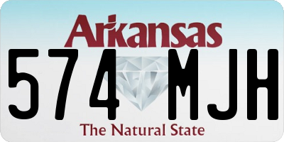 AR license plate 574MJH