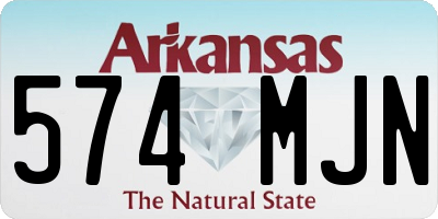 AR license plate 574MJN