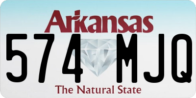 AR license plate 574MJQ