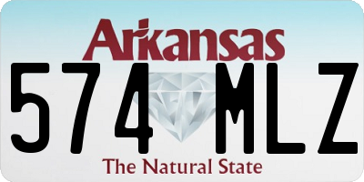 AR license plate 574MLZ