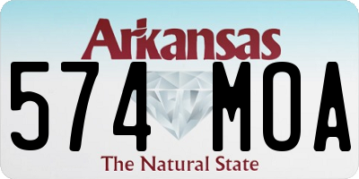 AR license plate 574MOA