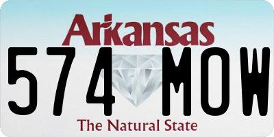 AR license plate 574MOW