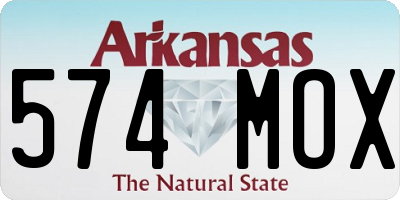 AR license plate 574MOX