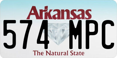 AR license plate 574MPC