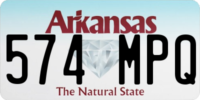AR license plate 574MPQ