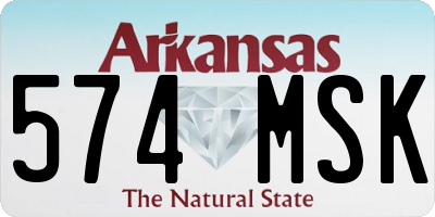 AR license plate 574MSK