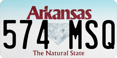 AR license plate 574MSQ