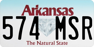 AR license plate 574MSR