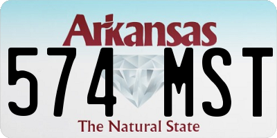 AR license plate 574MST