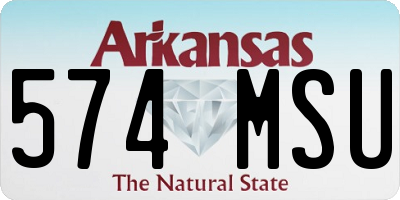 AR license plate 574MSU