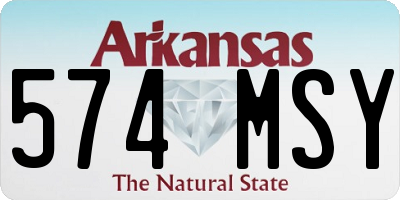 AR license plate 574MSY