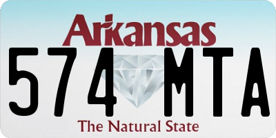 AR license plate 574MTA