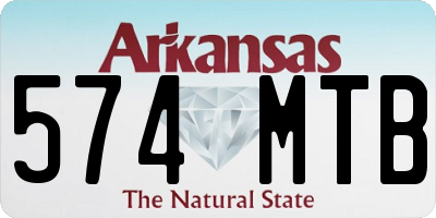 AR license plate 574MTB