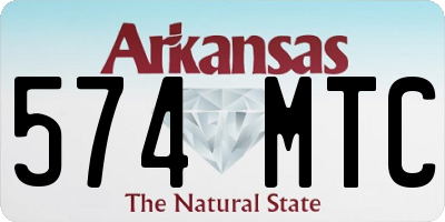 AR license plate 574MTC