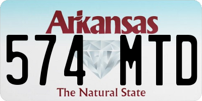 AR license plate 574MTD