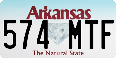 AR license plate 574MTF