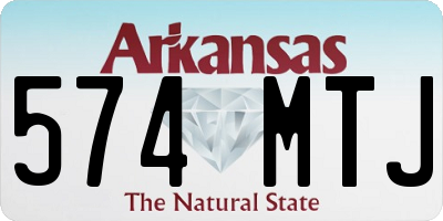 AR license plate 574MTJ
