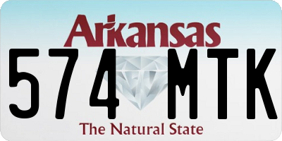 AR license plate 574MTK