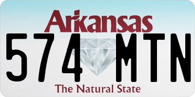 AR license plate 574MTN