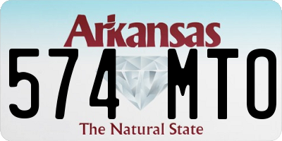 AR license plate 574MTO