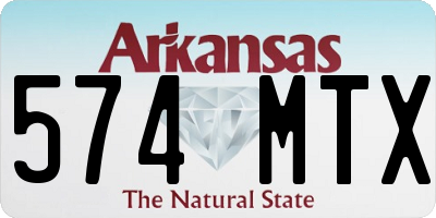 AR license plate 574MTX