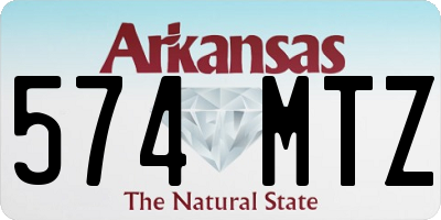 AR license plate 574MTZ
