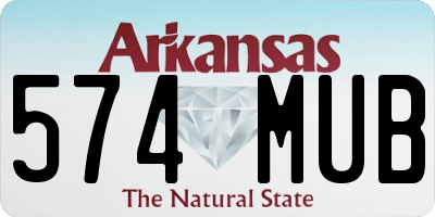 AR license plate 574MUB