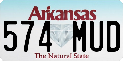 AR license plate 574MUD